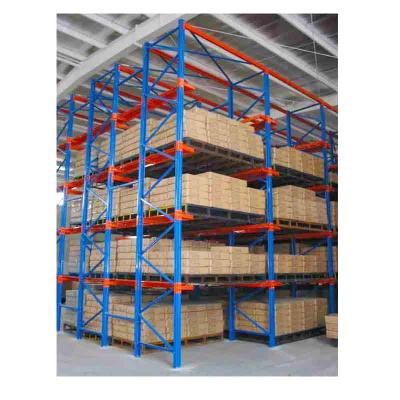 Chine Corrosion Protection Warehouse Rack Heavy Duty Metal Shelving Adjustable Powder Coated Industrial Forklift Storage Drive In Racking à vendre