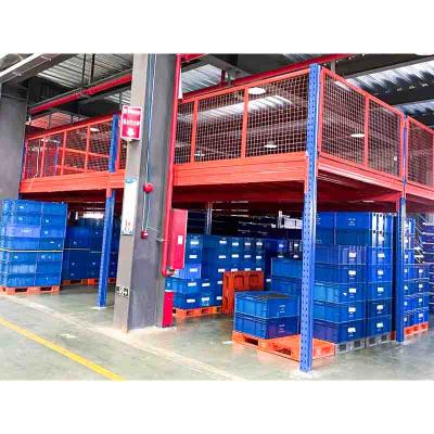 China Corrosion Protection Steel Mezzanine Floor Stretching Multi-Level Supported Attic Rack 500kg Mezzanine Rack Mezzanine Platform for sale