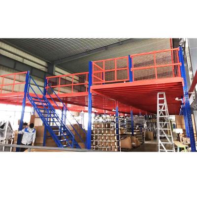 China Corrosion Protection Mezzanine Floor Heavy Duty Multi Level Racking Steel Structure Warehouse Mezzanine Supported Level Flooring for sale