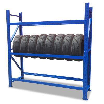 China Warehouse Rack 4S Warehouse Long Span Tire Rack System 4 Layer Shelving for sale