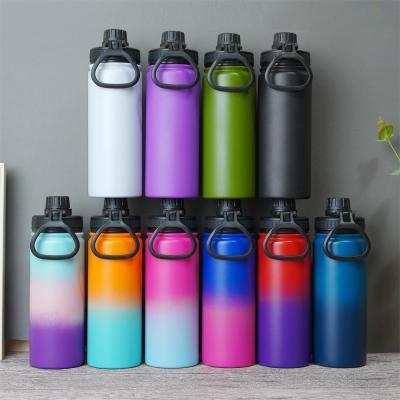 China Amazon Products 18oz 22oz 32oz Double Wall Stainless Steel Vacuum Sports Flask PORTABLE Hot Insulated Water Bottle With BPA Free Lid for sale