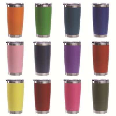 China Watersy PORTABLE 20oz Insulated 304 Stainless Steel Double Wall Lean Tumbler Cups Wholesale With Lid for sale