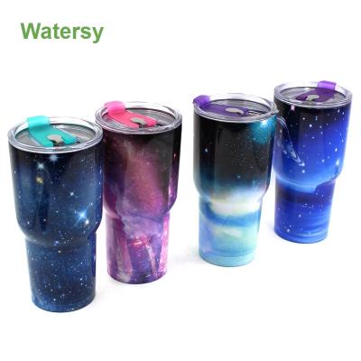 China Disposable Customize Star Shape 30 oz Double Wall Coffee Mug with Lid, Stainless Steel Vacuum Insulated Tumbler for sale