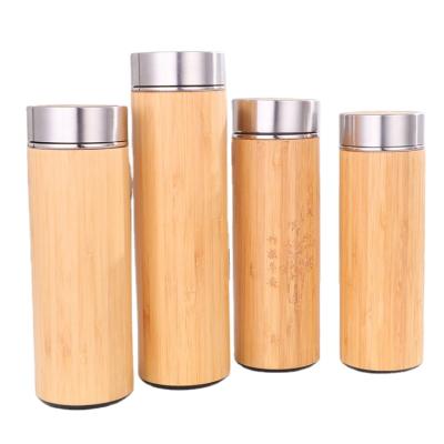 China 450ml Disposable Eco-friendly Bamboo Water Drinking Coffee Cup , Stainless Steel Vacuum Insulated Bamboo Bottles With Lid for sale