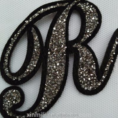 China Letter design hotfix heat transfer rhinestone rhinestone patterns for garment accessories for sale