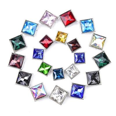 China Clawless Shinning Square Shape 8/10mm Glass Sew On Rhinestone With Loose Holes Beads For Sewing Crystal Stone Shoes Dress DIY Trim for sale