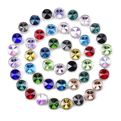 China Flatback 10mm Round Satellite Shape Glass Rhinestone With Silver Base Sew On Jeans Shoes DIY Diamond Crystal Stone For Needlework Clothes for sale