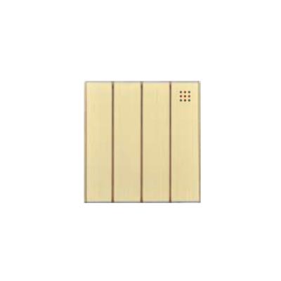 China UK Standard Aluminum Strip 1 Way 2 Way Easy Installation Gold Panel 4 Universal Electrical Switches for sale