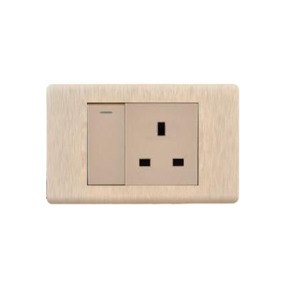 China High Quality 2 Way Band 1 Modern Design 1 PC Mechanical Switch With 13A Socket for sale