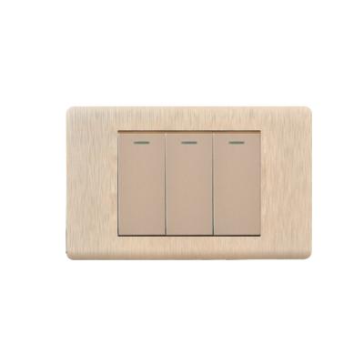 China High Quality PC New Style Big Button 3 Gang 1 Way Wall Switch for sale