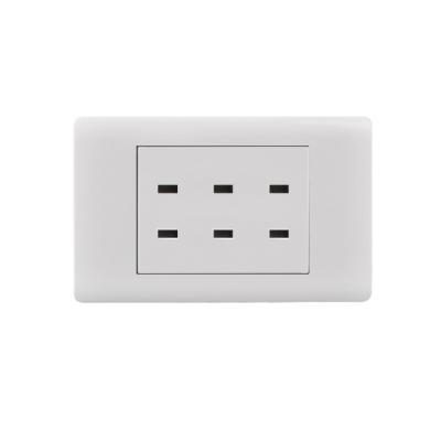 China Residential / General Purpose IEC 13A 2 Pin Wall GOG Socket wirh Silver Alloy Triple Touch Point for sale