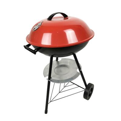 China Easily Assembled Round Steel Grill Cart BBQ Grill Camping Charcoal Portable BBQ Grill Outdoor for sale