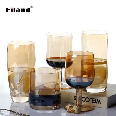 China Can be customized best-selling wine glass vintage drinking glasses colored to set wine glass for sale