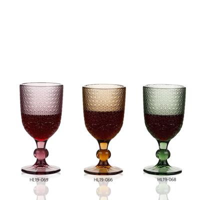 China Can Be Customized High Quality Custom Champagne Glass Flute Embossed Colored Unbreakable Wine Glasses for sale