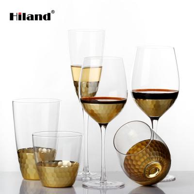 China Can be factory new arrival vintage glassware customized direct pressed thin stem red wine glasses tasting cup wine glass for sale