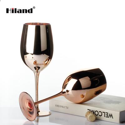 China Can be customized import cheap products customized electro plating goblet white wine glass for sale