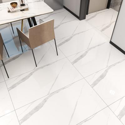 China Glazed Metallic Tiles 60x120 Marble Glazed Full Body Glazed Porcelain White Marble Tile for sale