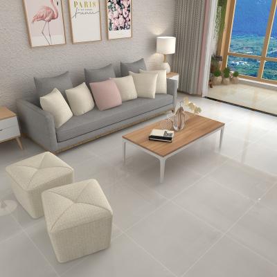 China Modern Villa Best Quality Full Body 600X600 Gray Polished Concrete Floor Tiles for sale