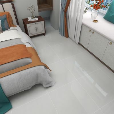 China Modern Cheap Classic Light Gray Floor Tile Polished High Gloss Porcelain Tile 600X600 for sale