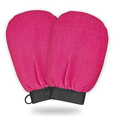 China EXFOLIATING Client Logo Spa Bath Exfoliating Gloves Exfoliating Scrub Gloves, Dead Skin Remover Mitts For Spa for sale