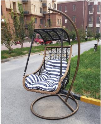 China Durable Outdoor Patio Rattan Adult Wicker Eggs Hanging Swing Chair for sale
