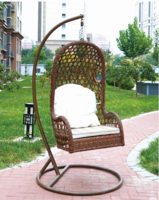 China Hot Sale Comfortable Outdoor Patio Furniture Rattan Swing Chair Single Wicker Egg Chair for sale