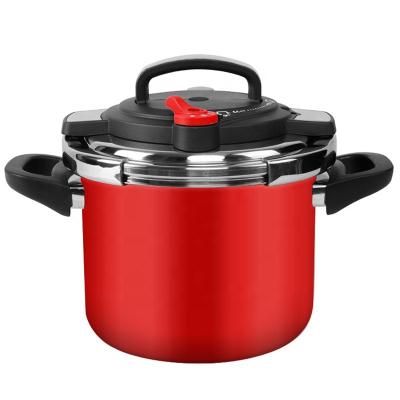 China Red color durable enamel stainless steel high end comercial pressure cooker machine for sale