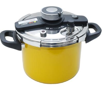 China Sustainable enamel stainless steel universal pressure cooker for induction use made of SUS430 for sale