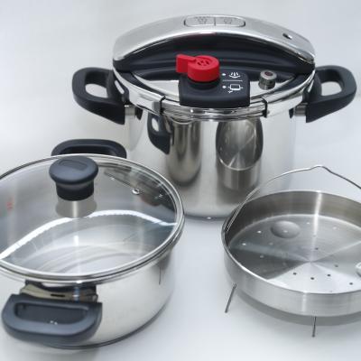 China Sustainable Cookware Sets Stainless Steel Pressure Cooker Kitchenware Steamer Basket for sale