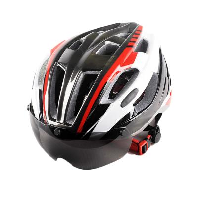 China Off Road Bike Helmets With One Sunglasses High Quality Black Road Bike Helmet With Goggles for sale