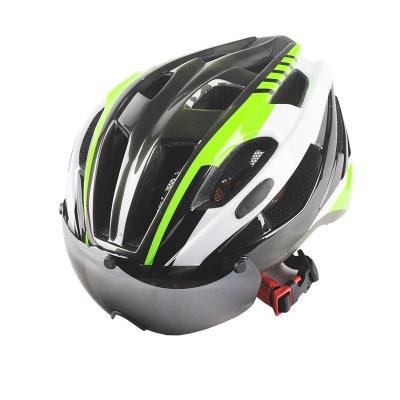 China Offroad Bike Helmets With Sunglasses Cycling Helmet With Sun Glass Helmets Bike for sale