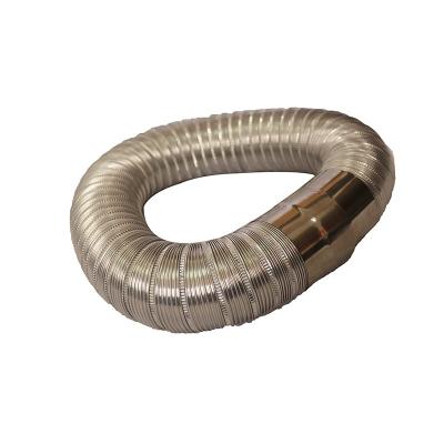 China HVAC home ventilation stainless steel canvas air duct semi-rigid flexible connector for home appliance parts for sale