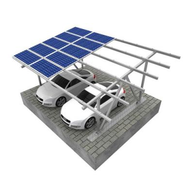 China Easy Install Aluminum Parking Structure Solar Carport Brackets Waterproof Mounting System For Commercial for sale