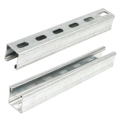 China Rails for solar bracket & Anti-Seismic Bracket Pre Galvanized Stainless Steel C Channel Channel 41x41 Strut Brackets Uni Slotted Channel for sale