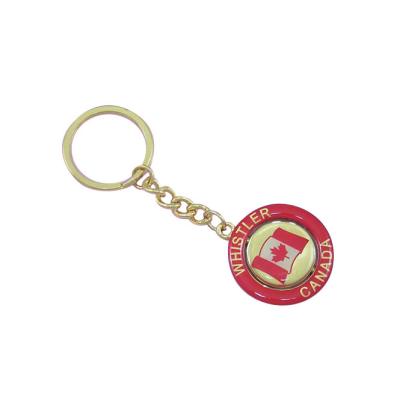 China Custom Key Enamel Epoxy Soft Metal Dome Holder Key Chain for sale