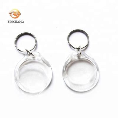 China Promotion Gift Ornaments Colorful Plastic Acrylic Pendant Empty Round Key Chain for sale