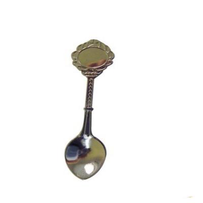 China Europe Die Casting Blank Souvenir Teaspoon / Custom Soft Enamel Metal Spoon for sale