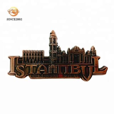 China Wholesale Custom Eco-friendly Decoration Metal 3d City Building Fridge Magnet for sale