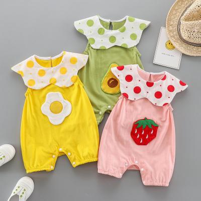 China Cotton Supplier Super Comfortable Cute Cartoon Design 100% Breathable Onesie Jumpsuit Baby Sleeveless Romper for sale