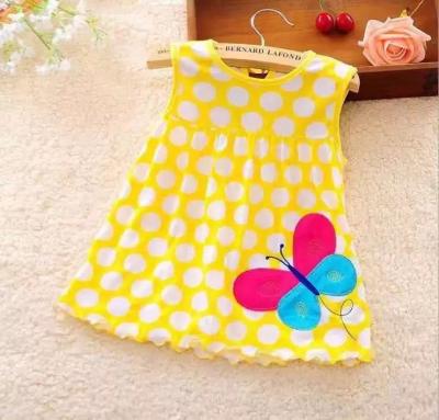 China Washable Cute Design Sleeveless Cotton Toddler Girl Dress Infant Baby Dresses For Summer for sale