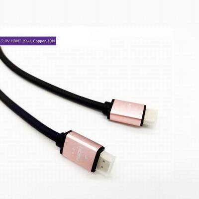 China Car Hot Selling 20m High Speed ​​Thin Gold Layer 19+1 Full 1080P HDTV 2.0V 4K 60HZ Cable for sale