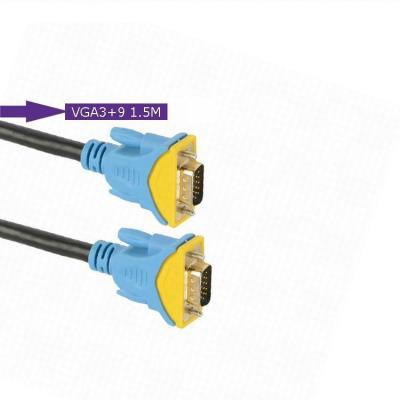 China High Speed ​​COMPUTER Hot Sale 1.5M Gold Plated Male To Male 3+9 VGA Cable for sale