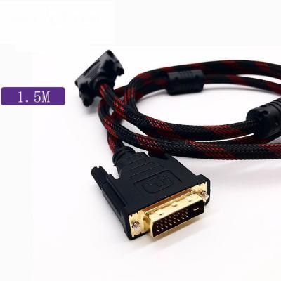 China Hot Sale 1.5M Gold Plated COMPUTER Male to Male 1080P DVI 24+1 Pin DVI Cable for sale