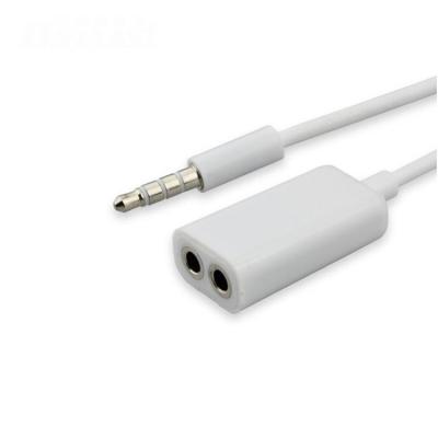 China For iPod Earphone And Headphone Splitter Adapter 3.5 Mm Male To Dual Female Audio Stereo Y Cable for sale