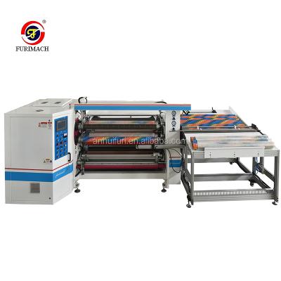 China Four shafts fully automatic masking tape rewinding machine auto shaft rotating jumbo roll converting rewinder for sale