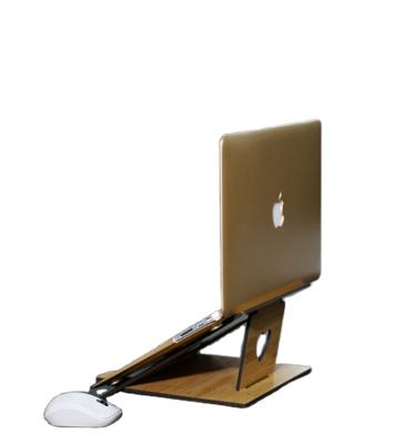 China Environmental Friendly Wooden Adjustable Supporter Portable Laptop Stand (Height) Stand Adjustable On Table Desk Bed Sofa for sale