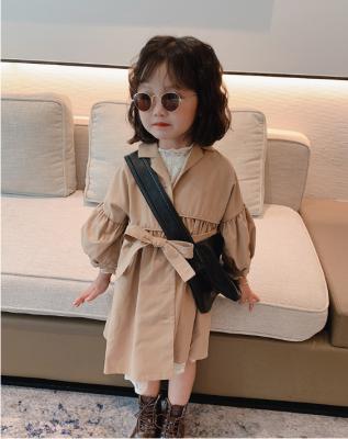 China 2021 New Arrival Wholesale Children's Anti-wrinkle Autumn Clothing Girls Stylish Mid Length Coat for sale