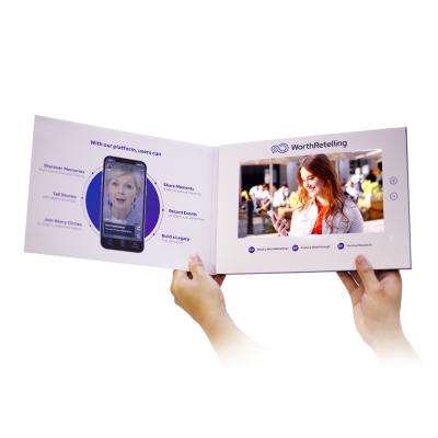 China Europe Portable LCD Screen Video Advertising Book Brochure For Advertisement for sale