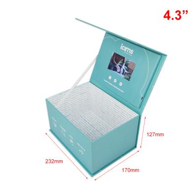 China Europe LCD Screen Gift Box Hardcover Book Printing Video Box With LCD Screen for sale