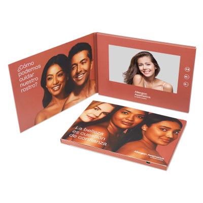 China China custom 4.3 5 7 10 inch lcd tft screen video book for gift invitation business card greeting marketing for sale